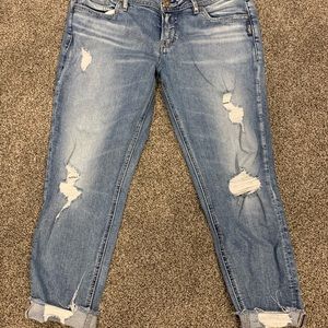 Silver Distressed Capris size 33